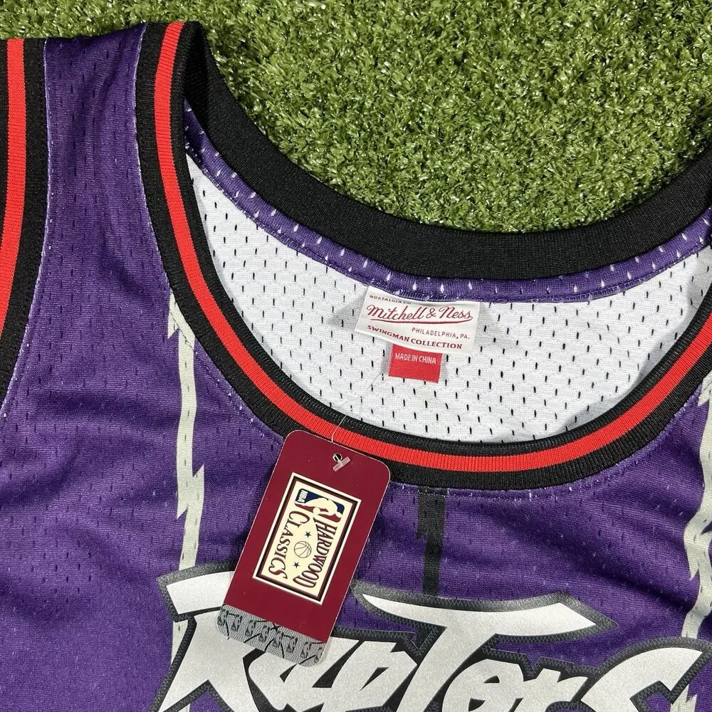1998-99 Mitchell & Ness Toronto Raptors #1 Tracy Mcgrady NBA Jersey Men Size 5XL